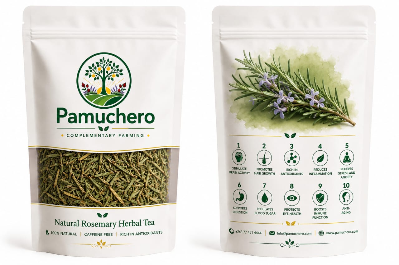 Pamuchero natural rosemary herbal tea packaging